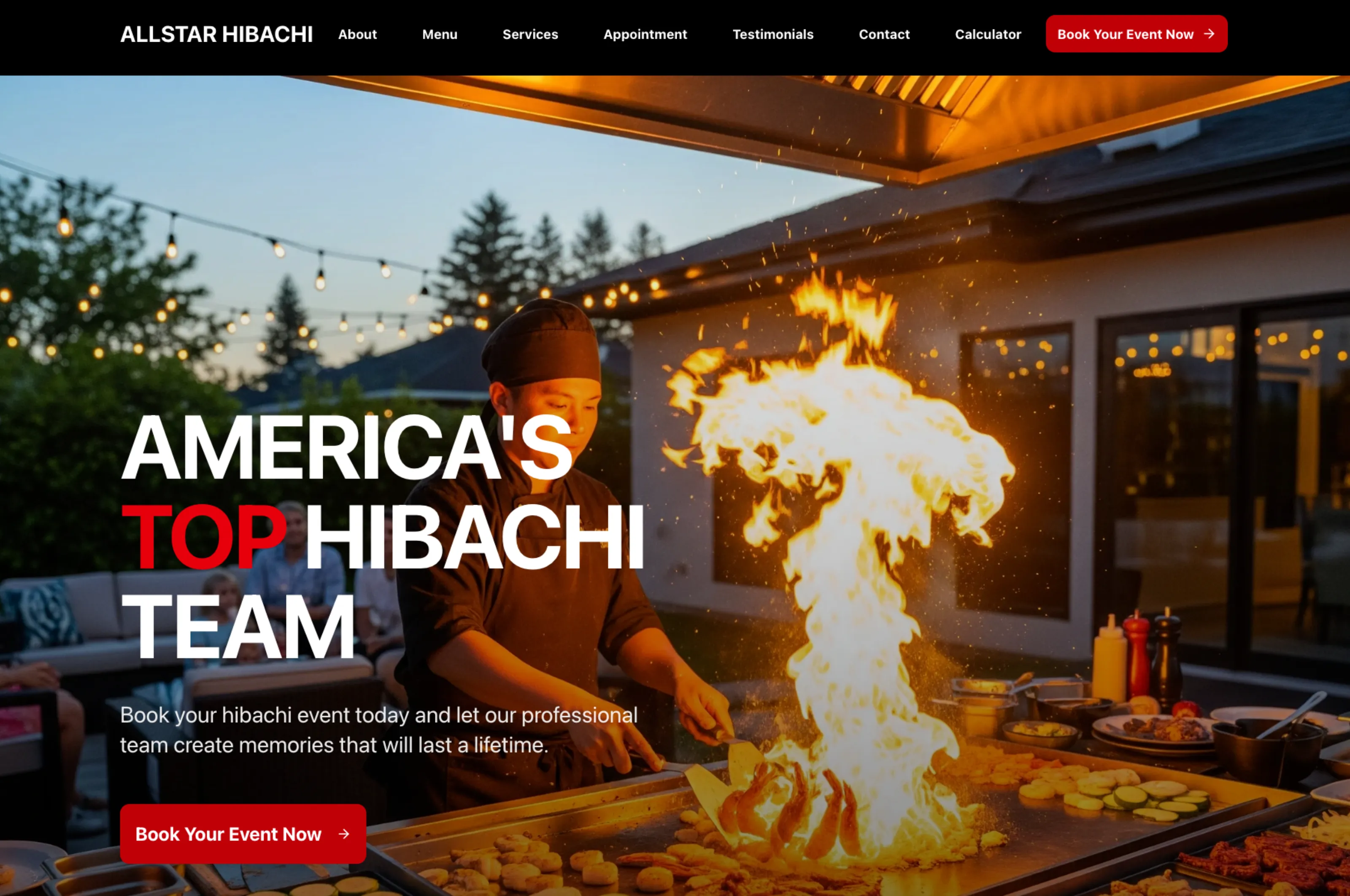Allstar Hibachi Booking